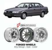 CUSTOM CLASSIC VINTAGE RESTOMOD RETRO OLD SCHOOL FORGED WHEELS RIMS for VOLKSWAGEN PASSAT B3 B4 1988 - 1996

Custom forged wheels for Volkswagen Passat B3 B4 1988 - 1996. Classic, vintage, restomod wheel designs made to order in custom sizes, offsets, colors and finishes.

We manufacture premium quality forged wheels rims for Volkswagen Passat B3 B4 1988 - 1996 in any design, size, color.

THIS WHEEL DESIGN CAN BE CUSTOM-MADE FOR YOUR CAR IN ANY SIZE AND COLOR OPTIONS
Available in monoblock, 2-piece, 3-piec