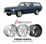 CUSTOM CLASSIC VINTAGE RESTOMOD RETRO OLD SCHOOL FORGED WHEELS RIMS for VOLVO 1800ES 1972 - 1973

Custom forged wheels for Volvo 1800ES 1972 - 1973. Classic, vintage, restomod wheel designs made to order in custom sizes, offsets, colors and finishes.

We manufacture premium quality forged wheels rims for Volvo 1800ES 1972 - 1973 in any design, size, color.

THIS WHEEL DESIGN CAN BE CUSTOM-MADE FOR YOUR CAR IN ANY SIZE AND COLOR OPTIONS
Available in monoblock, 2-piece, 3-piece, duoblock, beadlock
3D wheel re