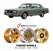CUSTOM CLASSIC VINTAGE RESTOMOD RETRO OLD SCHOOL FORGED WHEELS RIMS for VOLVO 262C BERTONE 1977 - 1981

Custom forged wheels for Volvo 262C Bertone 1977 - 1981. Classic, vintage, restomod wheel designs made to order in custom sizes, offsets, colors and finishes.

We manufacture premium quality forged wheels rims for Volvo 262C Bertone 1977 - 1981 in any design, size, color.

THIS WHEEL DESIGN CAN BE CUSTOM-MADE FOR YOUR CAR IN ANY SIZE AND COLOR OPTIONS
Available in monoblock, 2-piece, 3-piece, duoblock, be