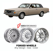 CUSTOM CLASSIC VINTAGE RESTOMOD RETRO OLD SCHOOL FORGED WHEELS RIMS for VOLVO 262C BERTONE 260 SERIES COUPE 1977 - 1981

Custom forged wheels for Volvo 262C Bertone 260 Series Coupe 1977 - 1981. Classic, vintage, restomod wheel designs made to order in custom sizes, offsets, colors and finishes.

We manufacture premium quality forged wheels rims for Volvo 262C Bertone 260 Series Coupe 1977 - 1981 in any design, size, color.

THIS WHEEL DESIGN CAN BE CUSTOM-MADE FOR YOUR CAR IN ANY SIZE AND COLOR OPTIONS
Ava