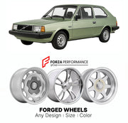 CUSTOM CLASSIC VINTAGE RESTOMOD RETRO OLD SCHOOL FORGED WHEELS RIMS for VOLVO 340 360 1976 - 1991

Custom forged wheels for Volvo 340 360 1976 - 1991. Classic, vintage, restomod wheel designs made to order in custom sizes, offsets, colors and finishes.

We manufacture premium quality forged wheels rims for Volvo 340 360 1976 - 1991 in any design, size, color.

THIS WHEEL DESIGN CAN BE CUSTOM-MADE FOR YOUR CAR IN ANY SIZE AND COLOR OPTIONS
Available in monoblock, 2-piece, 3-piece, duoblock, beadlock
3D wheel