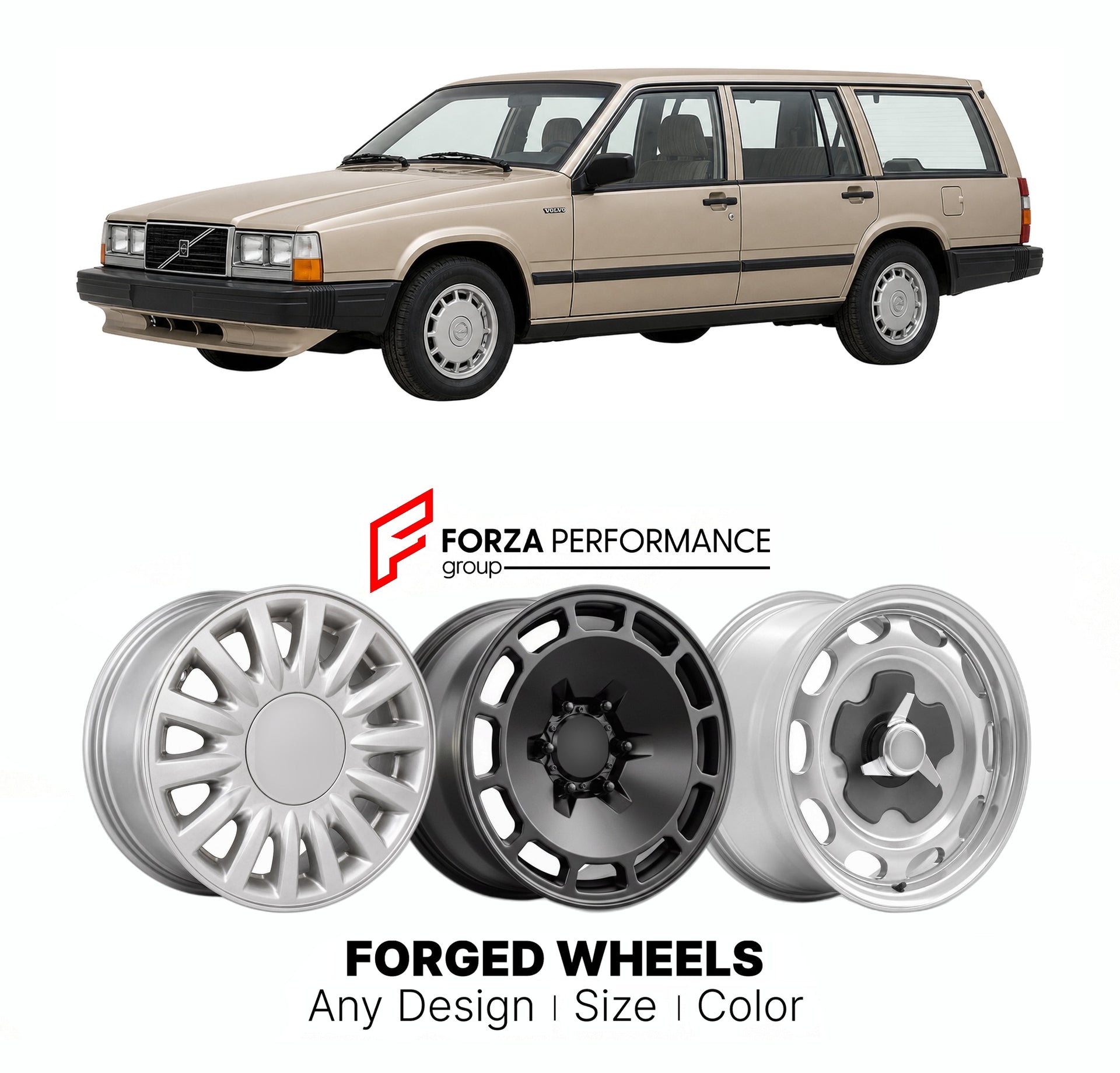 CUSTOM CLASSIC VINTAGE RESTOMOD RETRO OLD SCHOOL FORGED WHEELS RIMS for VOLVO 740 ESTATE 1985 - 1992

Custom forged wheels for Volvo 740 Estate 1985 - 1992. Classic, vintage, restomod wheel designs made to order in custom sizes, offsets, colors and finishes.

We manufacture premium quality forged wheels rims for Volvo 740 Estate 1985 - 1992 in any design, size, color.

THIS WHEEL DESIGN CAN BE CUSTOM-MADE FOR YOUR CAR IN ANY SIZE AND COLOR OPTIONS
Available in monoblock, 2-piece, 3-piece, duoblock, beadlock