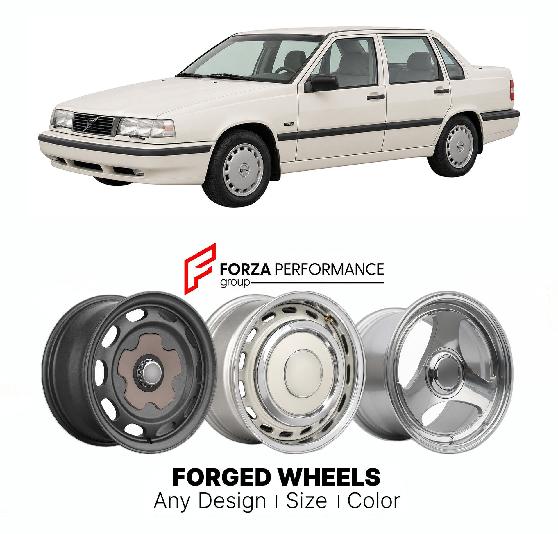 CUSTOM CLASSIC VINTAGE RESTOMOD RETRO OLD SCHOOL FORGED WHEELS RIMS for VOLVO 850 1991 - 1997

Custom forged wheels for Volvo 850 1991 - 1997. Classic, vintage, restomod wheel designs made to order in custom sizes, offsets, colors and finishes.

We manufacture premium quality forged wheels rims for Volvo 850 1991 - 1997 in any design, size, color.

THIS WHEEL DESIGN CAN BE CUSTOM-MADE FOR YOUR CAR IN ANY SIZE AND COLOR OPTIONS
Available in monoblock, 2-piece, 3-piece, duoblock, beadlock
3D wheel renderings 