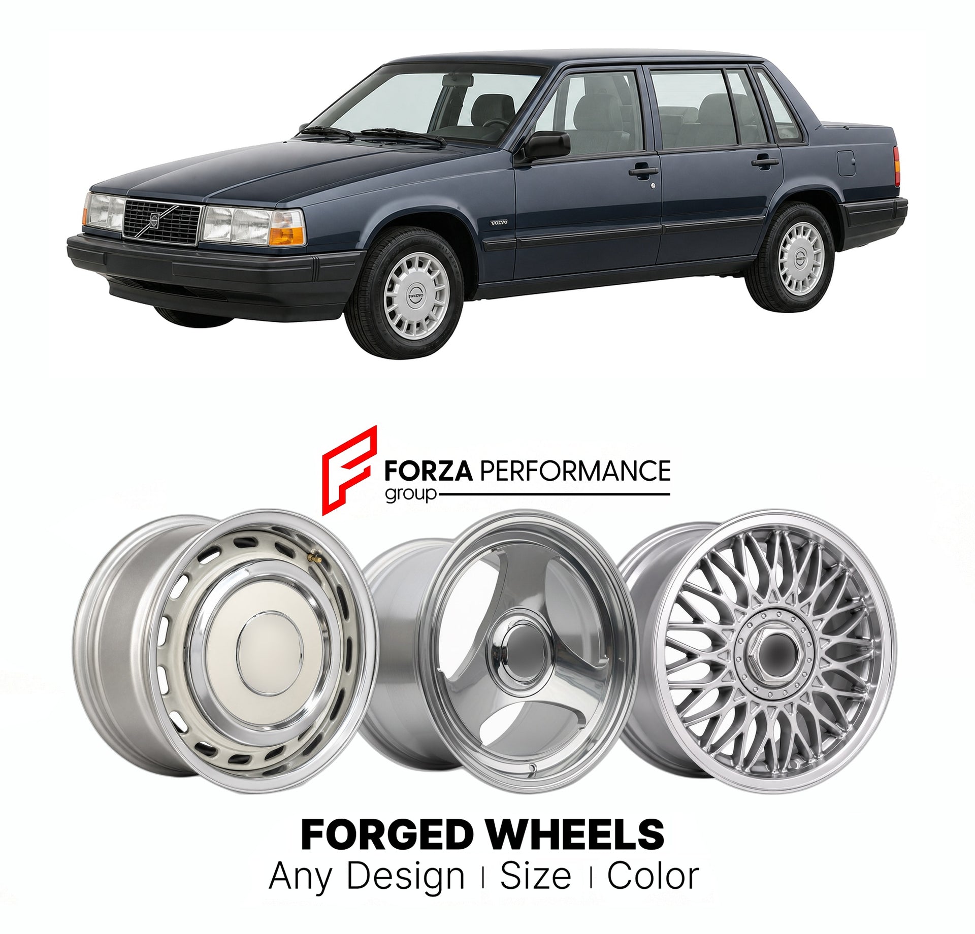 CUSTOM CLASSIC VINTAGE RESTOMOD RETRO OLD SCHOOL FORGED WHEELS RIMS for VOLVO 960 1990 - 1998

Custom forged wheels for Volvo 960 1990 - 1998. Classic, vintage, restomod wheel designs made to order in custom sizes, offsets, colors and finishes.

We manufacture premium quality forged wheels rims for Volvo 960 1990 - 1998 in any design, size, color.

THIS WHEEL DESIGN CAN BE CUSTOM-MADE FOR YOUR CAR IN ANY SIZE AND COLOR OPTIONS
Available in monoblock, 2-piece, 3-piece, duoblock, beadlock
3D wheel renderings 
