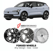 Custom forged wheels for Volvo Geely EX30 2023+. Made-to-order monoblock, 2-piece and 3-piece wheels in custom sizes, offsets, colors and finishes with guaranteed vehicle fitment.

We manufacture premium quality forged wheels rims for Volvo Geely EX30 2023+ in any design, size, color.

THIS WHEEL DESIGN CAN BE CUSTOM-MADE FOR YOUR CAR IN ANY SIZE AND COLOR OPTIONS
Available in monoblock, 2-piece, 3-piece, duoblock, beadlock
3D wheel renderings are provided according to the exact dimensions and specification