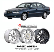 CUSTOM CLASSIC VINTAGE RESTOMOD RETRO OLD SCHOOL FORGED WHEELS RIMS for VOLVO S40 1995 - 2004

Custom forged wheels for Volvo S40 1995 - 2004. Classic, vintage, restomod wheel designs made to order in custom sizes, offsets, colors and finishes.

We manufacture premium quality forged wheels rims for Volvo S40 1995 - 2004 in any design, size, color.

THIS WHEEL DESIGN CAN BE CUSTOM-MADE FOR YOUR CAR IN ANY SIZE AND COLOR OPTIONS
Available in monoblock, 2-piece, 3-piece, duoblock, beadlock
3D wheel renderings 