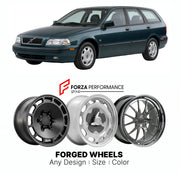 CUSTOM CLASSIC VINTAGE RESTOMOD RETRO OLD SCHOOL FORGED WHEELS RIMS for VOLVO V40 I 1995 - 2004

Custom forged wheels for Volvo V40 I 1995 - 2004. Classic, vintage, restomod wheel designs made to order in custom sizes, offsets, colors and finishes.

We manufacture premium quality forged wheels rims for Volvo V40 I 1995 - 2004 in any design, size, color.

THIS WHEEL DESIGN CAN BE CUSTOM-MADE FOR YOUR CAR IN ANY SIZE AND COLOR OPTIONS
Available in monoblock, 2-piece, 3-piece, duoblock, beadlock
3D wheel rende