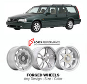 CUSTOM CLASSIC VINTAGE RESTOMOD RETRO OLD SCHOOL FORGED WHEELS RIMS for VOLVO V70 1996 - 2000

Custom forged wheels for Volvo V70 1996 - 2000. Classic, vintage, restomod wheel designs made to order in custom sizes, offsets, colors and finishes.

We manufacture premium quality forged wheels rims for Volvo V70 1996 - 2000 in any design, size, color.

THIS WHEEL DESIGN CAN BE CUSTOM-MADE FOR YOUR CAR IN ANY SIZE AND COLOR OPTIONS
Available in monoblock, 2-piece, 3-piece, duoblock, beadlock
3D wheel renderings 