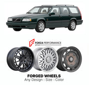 CUSTOM CLASSIC VINTAGE RESTOMOD RETRO OLD SCHOOL FORGED WHEELS RIMS for VOLVO V70 I 1996 - 2000

Custom forged wheels for Volvo V70 I 1996 - 2000. Classic, vintage, restomod wheel designs made to order in custom sizes, offsets, colors and finishes.

We manufacture premium quality forged wheels rims for Volvo V70 I 1996 - 2000 in any design, size, color.

THIS WHEEL DESIGN CAN BE CUSTOM-MADE FOR YOUR CAR IN ANY SIZE AND COLOR OPTIONS
Available in monoblock, 2-piece, 3-piece, duoblock, beadlock
3D wheel rende