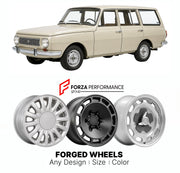 CUSTOM CLASSIC VINTAGE RESTOMOD RETRO OLD SCHOOL FORGED WHEELS RIMS for WARTBURG 353 TOURIST 1966 - 1988

Custom forged wheels for Wartburg 353 Tourist 1966 - 1988. Classic, vintage, restomod wheel designs made to order in custom sizes, offsets, colors and finishes.

We manufacture premium quality forged wheels rims for Wartburg 353 Tourist 1966 - 1988 in any design, size, color.

THIS WHEEL DESIGN CAN BE CUSTOM-MADE FOR YOUR CAR IN ANY SIZE AND COLOR OPTIONS
Available in monoblock, 2-piece, 3-piece, duoblo