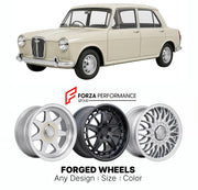CUSTOM CLASSIC VINTAGE RESTOMOD RETRO OLD SCHOOL FORGED WHEELS RIMS for WOLSELEY 1100 1300 1965 - 1973

Custom forged wheels for Wolseley 1100 1300 1965 - 1973. Classic, vintage, restomod wheel designs made to order in custom sizes, offsets, colors and finishes.

We manufacture premium quality forged wheels rims for Wolseley 1100 1300 1965 - 1973 in any design, size, color.

THIS WHEEL DESIGN CAN BE CUSTOM-MADE FOR YOUR CAR IN ANY SIZE AND COLOR OPTIONS
Available in monoblock, 2-piece, 3-piece, duoblock, be