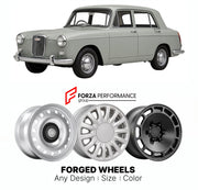 CUSTOM CLASSIC VINTAGE RESTOMOD RETRO OLD SCHOOL FORGED WHEELS RIMS for WOLSELEY 16 60 1961 - 1971

Custom forged wheels for Wolseley 16 60 1961 - 1971. Classic, vintage, restomod wheel designs made to order in custom sizes, offsets, colors and finishes.

We manufacture premium quality forged wheels rims for Wolseley 16 60 1961 - 1971 in any design, size, color.

THIS WHEEL DESIGN CAN BE CUSTOM-MADE FOR YOUR CAR IN ANY SIZE AND COLOR OPTIONS
Available in monoblock, 2-piece, 3-piece, duoblock, beadlock
3D wh
