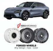 Custom forged wheels for Xiaomi YU7 2025+. Made-to-order monoblock, 2-piece and 3-piece wheels in custom sizes, offsets, colors and finishes with guaranteed vehicle fitment.

We manufacture premium quality forged wheels rims for Xiaomi YU7 2025+ in any design, size, color.

THIS WHEEL DESIGN CAN BE CUSTOM-MADE FOR YOUR CAR IN ANY SIZE AND COLOR OPTIONS
Available in monoblock, 2-piece, 3-piece, duoblock, beadlock
3D wheel renderings are provided according to the exact dimensions and specifications requested 