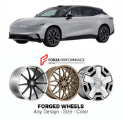 Custom forged wheels for Zeekr 1 2021+. Made-to-order monoblock, 2-piece and 3-piece wheels in custom sizes, offsets, colors and finishes with guaranteed vehicle fitment.

We manufacture premium quality forged wheels rims for Zeekr 1 2021+ in any design, size, color.

THIS WHEEL DESIGN CAN BE CUSTOM-MADE FOR YOUR CAR IN ANY SIZE AND COLOR OPTIONS
Available in monoblock, 2-piece, 3-piece, duoblock, beadlock
3D wheel renderings are provided according to the exact dimensions and specifications requested by the