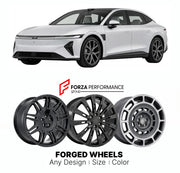 Custom forged wheels for Zeekr 7 2023+. Made-to-order monoblock, 2-piece and 3-piece wheels in custom sizes, offsets, colors and finishes with guaranteed vehicle fitment.

We manufacture premium quality forged wheels rims for Zeekr 7 2023+ in any design, size, color.

THIS WHEEL DESIGN CAN BE CUSTOM-MADE FOR YOUR CAR IN ANY SIZE AND COLOR OPTIONS
Available in monoblock, 2-piece, 3-piece, duoblock, beadlock
3D wheel renderings are provided according to the exact dimensions and specifications requested by the