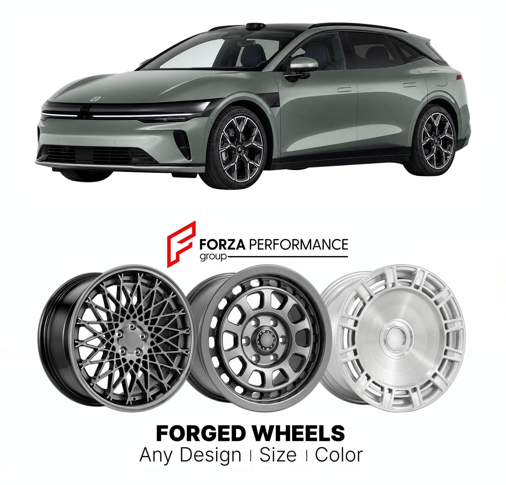Custom forged wheels for Zeekr Geely 007 GT 2025+. Made-to-order monoblock, 2-piece and 3-piece wheels in custom sizes, offsets, colors and finishes with guaranteed vehicle fitment.

We manufacture premium quality forged wheels rims for Zeekr Geely 007 GT 2025+ in any design, size, color.

THIS WHEEL DESIGN CAN BE CUSTOM-MADE FOR YOUR CAR IN ANY SIZE AND COLOR OPTIONS
Available in monoblock, 2-piece, 3-piece, duoblock, beadlock
3D wheel renderings are provided according to the exact dimensions and specifica