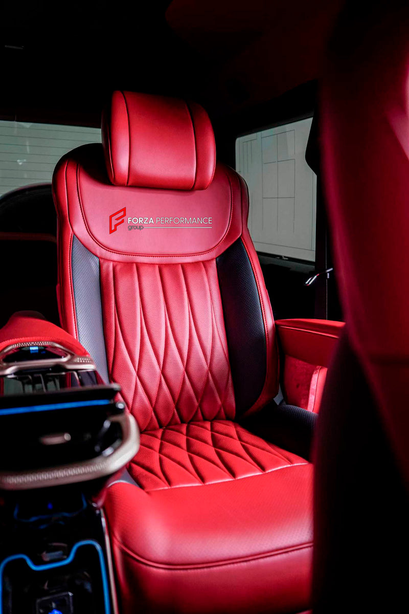 LUXURY INTERIOR PREMIUM CAR SEATS FOR MERCEDES BENZ G CLASS W465 W464 W463A W463 G350 G400 G450 G500 G550 2002+

Executive four-seater aviation seat. Subvert the rear row and reshape the flagship luxury experience.

Adaptation of all models: 02-18 old model / 19-26 new model full coverage, non-destructive installation of the original car hole position.

Sedentary and comfortable in first class: thickened high-elastic memory foam, 165° lying flat + independent adjustment, unlock the president's rest mode.

A
