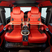 LUXURY INTERIOR PREMIUM CAR SEATS FOR MERCEDES BENZ G CLASS W465 W464 W463A W463 G350 G400 G450 G500 G550 2002+

Executive four-seater aviation seat. Subvert the rear row and reshape the flagship luxury experience.

Adaptation of all models: 02-18 old model / 19-26 new model full coverage, non-destructive installation of the original car hole position.

Sedentary and comfortable in first class: thickened high-elastic memory foam, 165° lying flat + independent adjustment, unlock the president's rest mode.

A