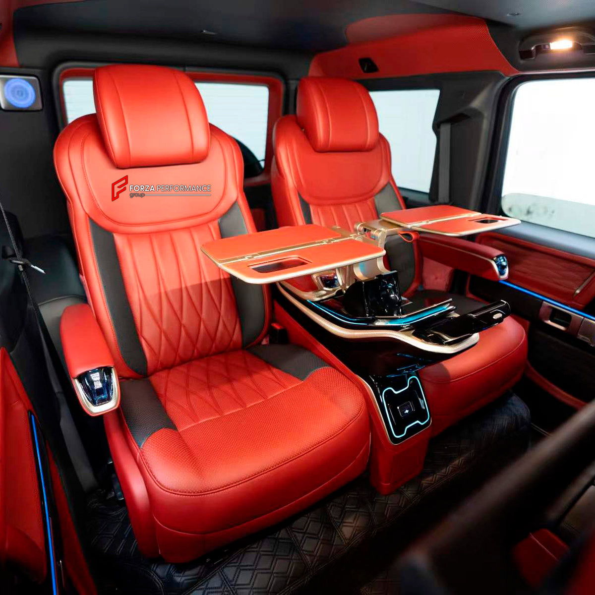 LUXURY INTERIOR PREMIUM CAR SEATS FOR MERCEDES BENZ G CLASS W465 W464 W463A W463 G350 G400 G450 G500 G550 2002+

Executive four-seater aviation seat. Subvert the rear row and reshape the flagship luxury experience.

Adaptation of all models: 02-18 old model / 19-26 new model full coverage, non-destructive installation of the original car hole position.

Sedentary and comfortable in first class: thickened high-elastic memory foam, 165° lying flat + independent adjustment, unlock the president's rest mode.

A