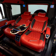 LUXURY INTERIOR PREMIUM CAR SEATS FOR MERCEDES BENZ G CLASS W465 W464 W463A W463 G350 G400 G450 G500 G550 2002+

Executive four-seater aviation seat. Subvert the rear row and reshape the flagship luxury experience.

Adaptation of all models: 02-18 old model / 19-26 new model full coverage, non-destructive installation of the original car hole position.

Sedentary and comfortable in first class: thickened high-elastic memory foam, 165° lying flat + independent adjustment, unlock the president's rest mode.

A