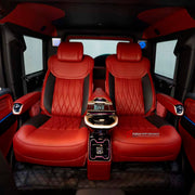 LUXURY INTERIOR PREMIUM CAR SEATS FOR MERCEDES BENZ G CLASS W465 W464 W463A W463 G350 G400 G450 G500 G550 2002+

Executive four-seater aviation seat. Subvert the rear row and reshape the flagship luxury experience.

Adaptation of all models: 02-18 old model / 19-26 new model full coverage, non-destructive installation of the original car hole position.

Sedentary and comfortable in first class: thickened high-elastic memory foam, 165° lying flat + independent adjustment, unlock the president's rest mode.

A