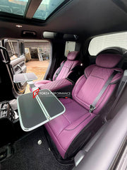LUXURY VIP SEATS SET for LAND ROVER DEFENDER 110 2019+

Functions: Ventilation, heating, massage, touch screen, refrigerator, adjustments, cup holders.

Instalation on the original car screw hole position.

NOTE: Professional installation is required.

CONTACT US FOR PRICING