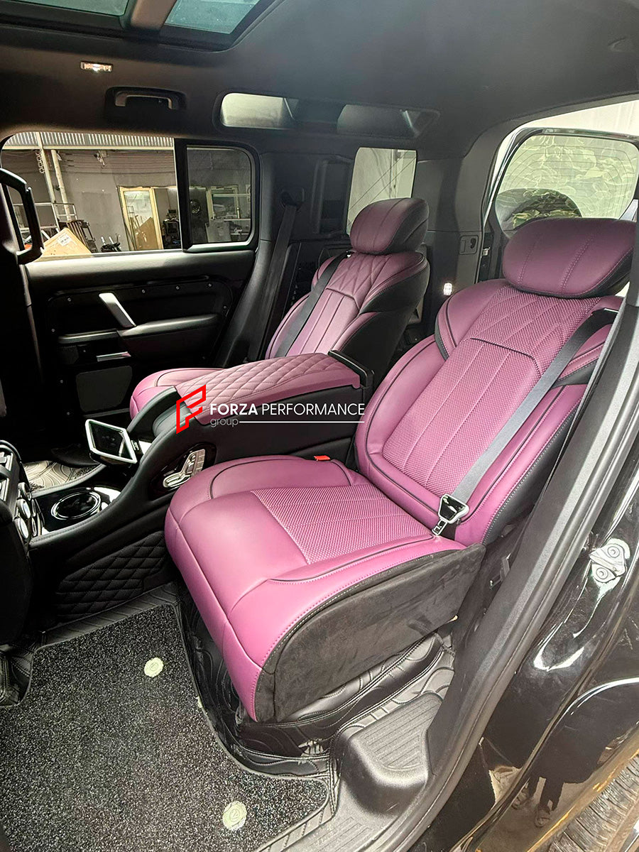 LUXURY VIP SEATS SET for LAND ROVER DEFENDER 110 2019+

Functions: Ventilation, heating, massage, touch screen, refrigerator, adjustments, cup holders.

Instalation on the original car screw hole position.

NOTE: Professional installation is required.

CONTACT US FOR PRICING