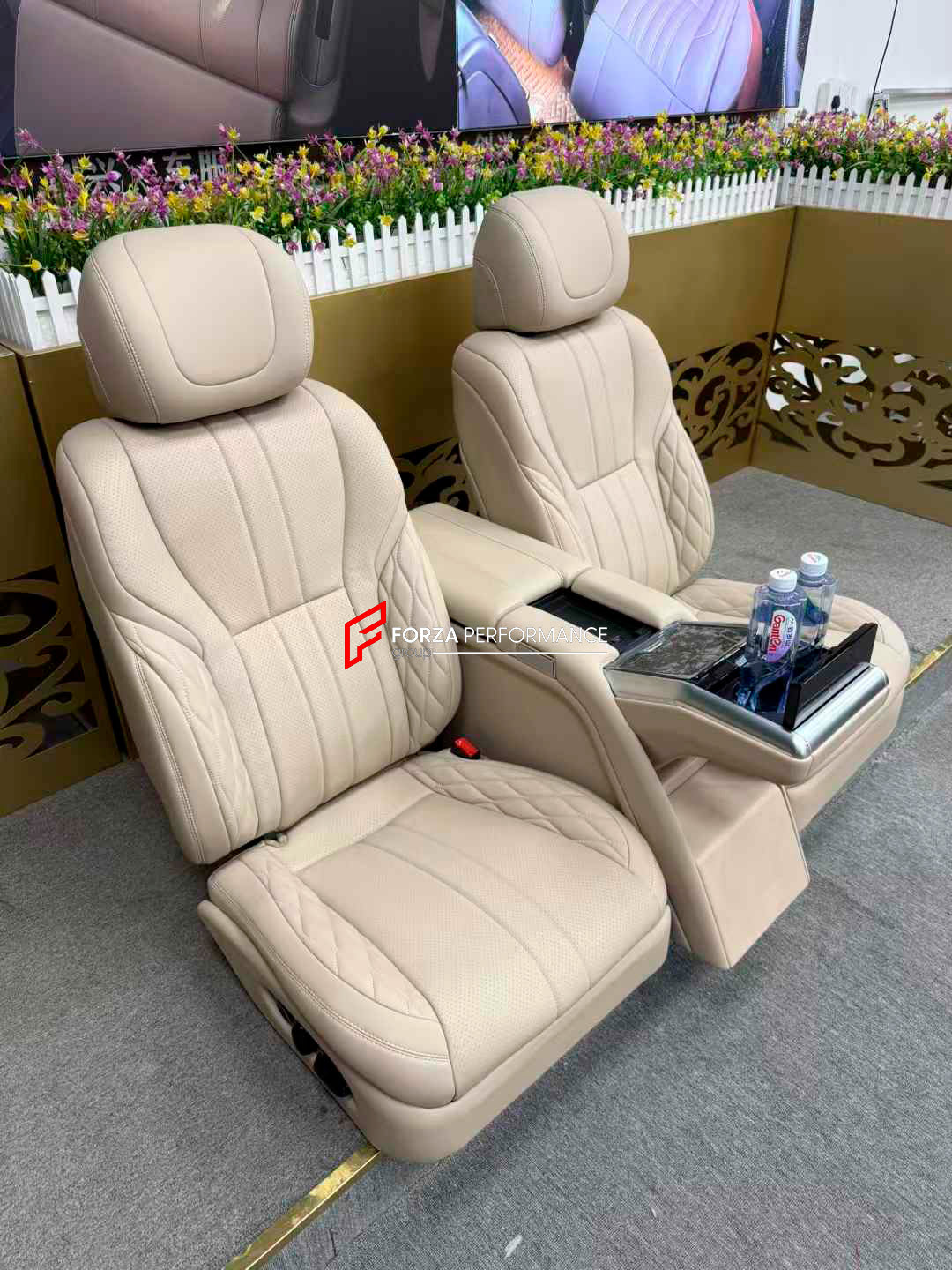 LUXURY VIP SEATS SET for LEXUS LX600

Functions: Ventilation, heating, massage, touch screen, folding tabel, refrigerator, adjustments, cup holders.

Seats moved 10cm back for more leg space.

Instalation on the original car screw hole position.

NOTE: Professional installation is required.

CONTACT US FOR PRICING