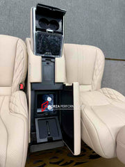 LUXURY VIP SEATS SET for LEXUS LX600

Functions: Ventilation, heating, massage, touch screen, folding tabel, refrigerator, adjustments, cup holders.

Seats moved 10cm back for more leg space.

Instalation on the original car screw hole position.

NOTE: Professional installation is required.

CONTACT US FOR PRICING