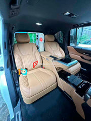 LUXURY VIP SEATS SET for LEXUS LX600

Functions: Ventilation, heating, massage, touch screen, folding tabel, refrigerator, adjustments, cup holders.

Seats moved 10cm back for more leg space.

Instalation on the original car screw hole position.

NOTE: Professional installation is required.

CONTACT US FOR PRICING