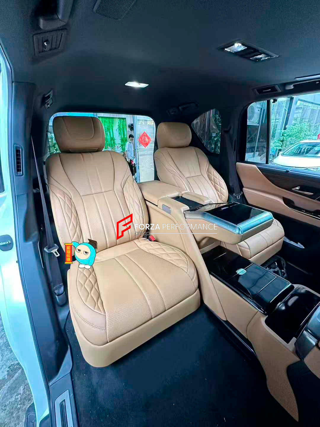 LUXURY VIP SEATS SET for LEXUS LX600

Functions: Ventilation, heating, massage, touch screen, folding tabel, refrigerator, adjustments, cup holders.

Seats moved 10cm back for more leg space.

Instalation on the original car screw hole position.

NOTE: Professional installation is required.

CONTACT US FOR PRICING
