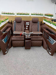 LUXURY VIP SEATS SET for MERCEDES BENZ V-CLASS EQV VITO W447

Functions: Ventilation, heating, folding tabel, massage, refrigerator, adjustments, cup holders,

Instalation on the original car screw hole position.

NOTE: Professional installation is required.

CONTACT US FOR PRICING