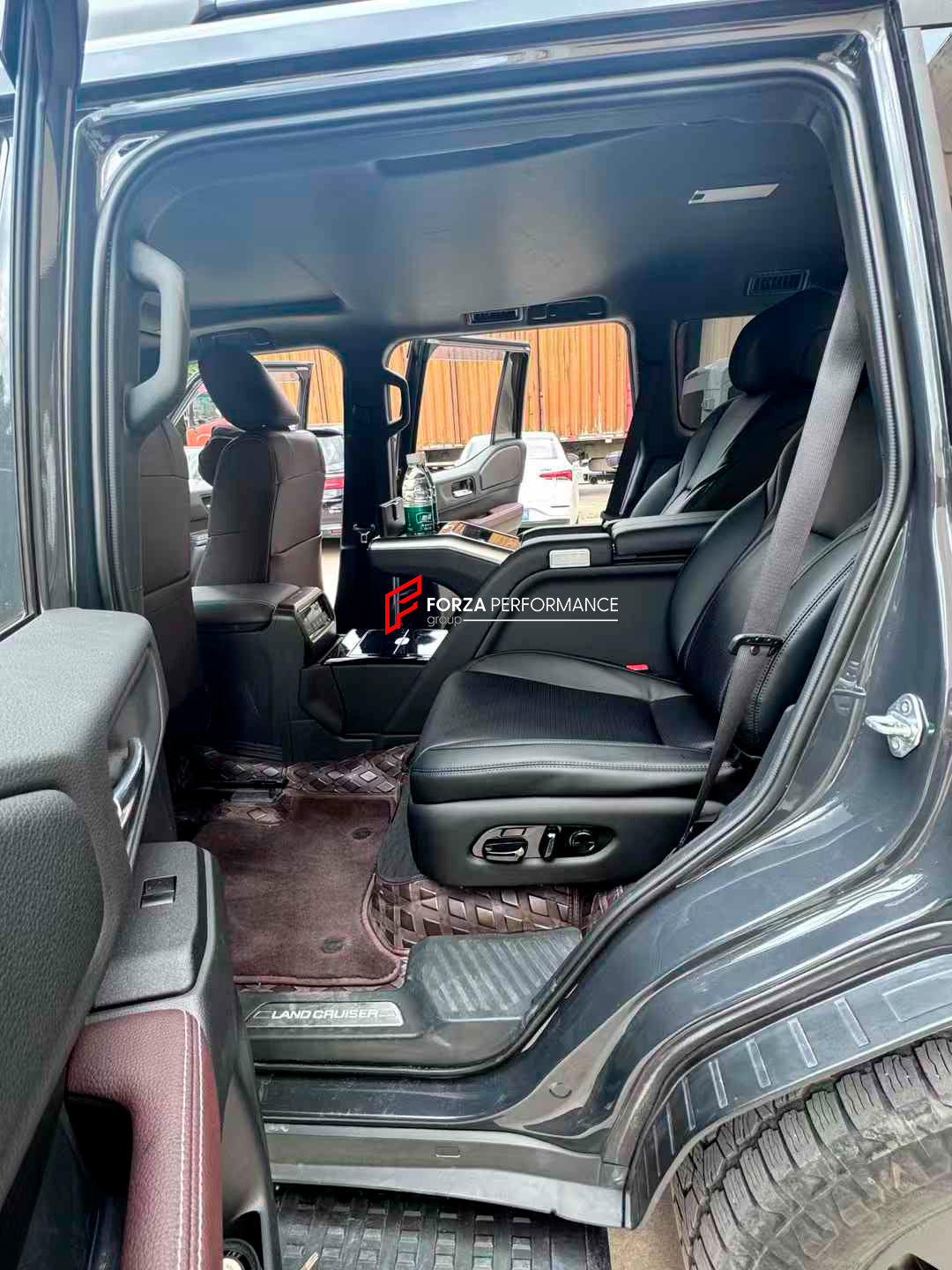 LUXURY VIP SEATS SET for TOYOTA LAND CRUSIER LC250

Functions: Ventilation, heating, massage, touch screen, folding tabel, refrigerator, adjustments, cup holders.

Seats moved 10cm back for more leg space.

Instalation on the original car screw hole position.

NOTE: Professional installation is required.