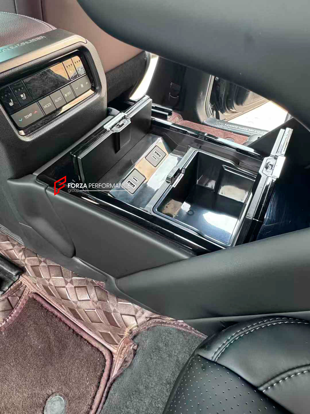 LUXURY VIP SEATS SET for TOYOTA LAND CRUSIER LC250

Functions: Ventilation, heating, massage, touch screen, folding tabel, refrigerator, adjustments, cup holders.

Seats moved 10cm back for more leg space.

Instalation on the original car screw hole position.

NOTE: Professional installation is required.