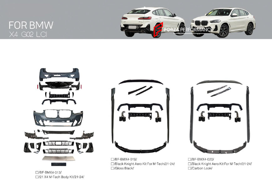 M-TECH BODY KIT FOR BMW X4 G02 LCI 2021-2024