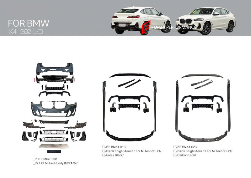 M-TECH BODY KIT FOR BMW X4 G02 LCI 2021-2024