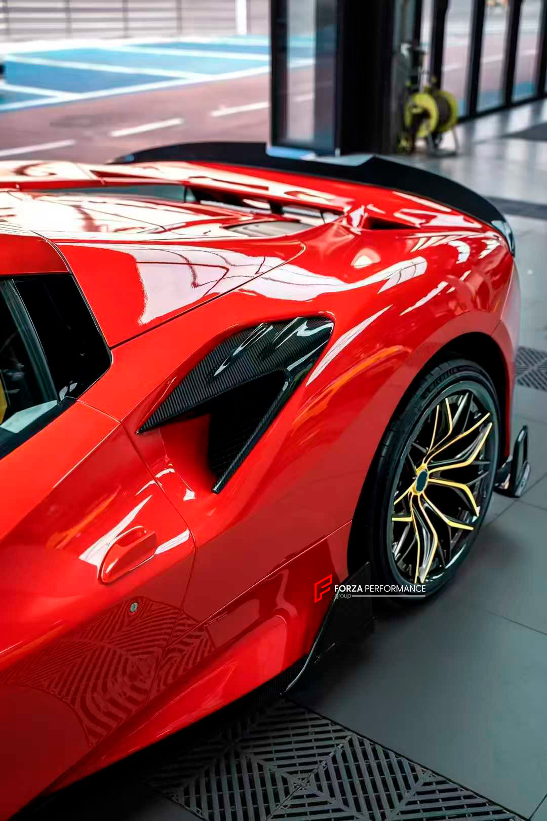 FORZA CARBON BODY KIT for FERRARI F8

Set includes:

Front Lip
Side Skirts
Rear Diffuser With LED Light

Rear Spoiler
Front Bumper Splitter
Air Outtake Splitter For Hood/Bonnet
Rear Bumper Air Outtake Splitter
Rear Fender Air Intakes Splitter

Material: Carbon Fiber

Note: Professional installation is required.

Contact us for pricing

Payment ►
Visa
Mastercard
PayPal with a credit card (add 4.4% at checkout)
Payoneer
Cryptocurrency
Shipment ►
By express DHL/UPS/TNT/FedEx
To the local international airport
