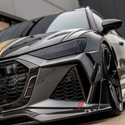 DRY CARBON BODY KIT WITH EXHAUST SYSTEM for AUDI RS6 C8

Set includes:

Front Lip
Front Bumper

Hood / Bonnet
Side Skirts
Roof Spoiler
Rear Diffuser
Exhaust System


Material: Dry Carbon Fiber

NOTE: Professional installation is required