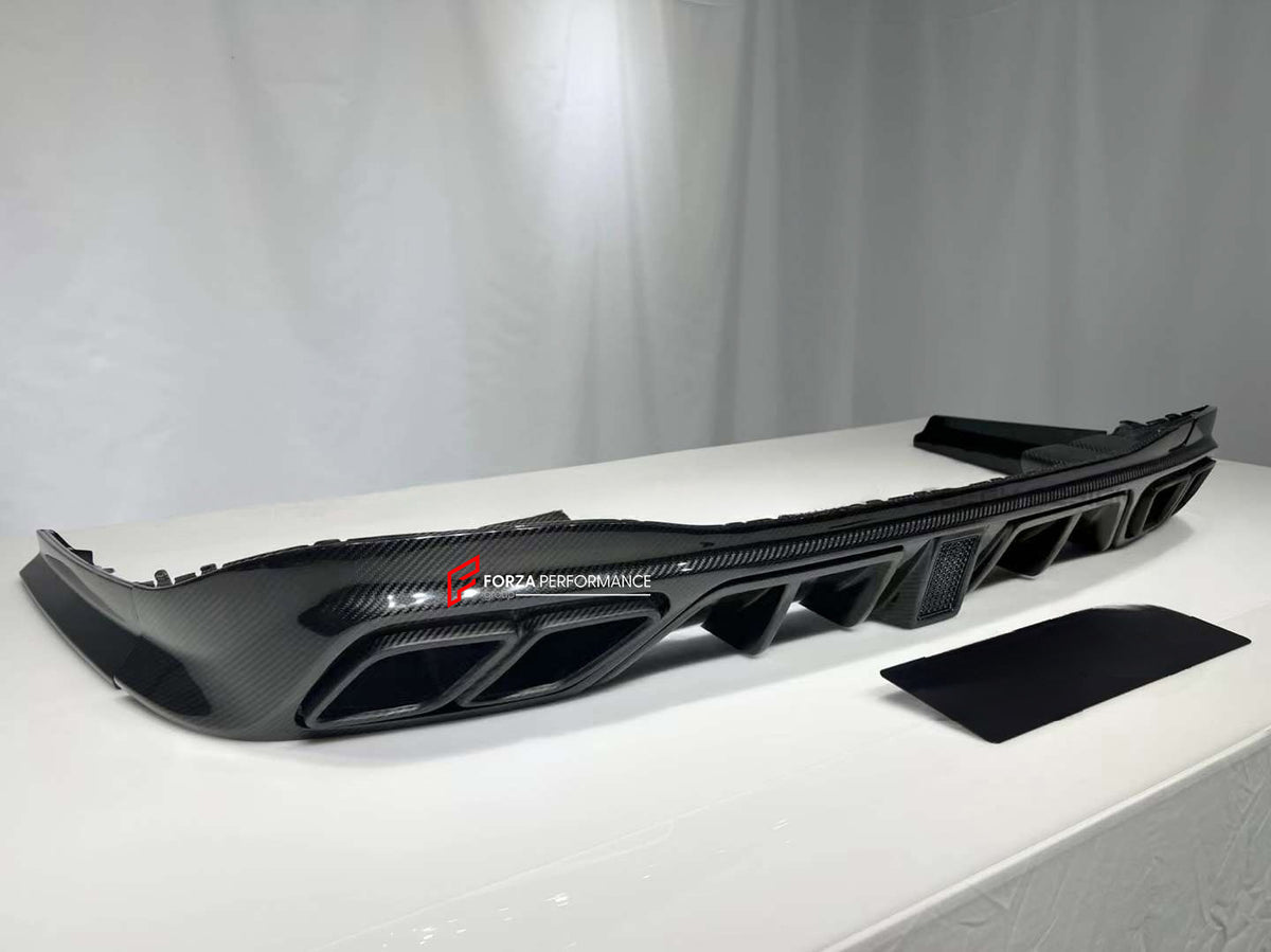 MANSORY DRY CARBON REAR DIFFUSER WITH EXHAUST TIPS FOR MERCEDES-BENZ S ...