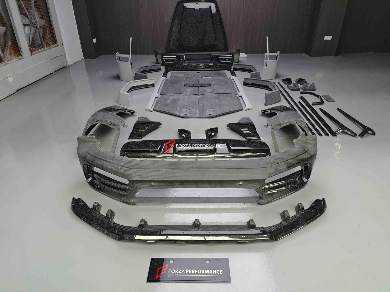 Dry Carbon Fiber Wide Body Kit for Mercedes-Benz G-Class W463A W464 2018+
Set includes:
Front Bumper
LED DRL
Hood | Bonnet
Front Fender Flares
Front Door Panels
Rear Fender Flares
Rear Door Panels
Rear Bumper
Roof Light bar with LED DRL
Roof Spoiler
Material: Dry Carbon Fiber
NOTE: Professional installation is required
Payment ►
Visa
Mastercard
PayPal with a credit card (add 4.4% at checkout)
Payoneer
Cryptocurrency
Shipment ►
By express DHL/UPS/TNT/FedEx
To the local international airport
Special line