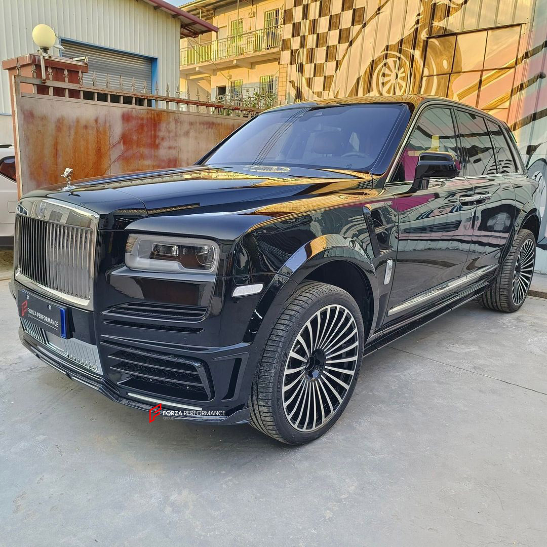 


Forged Carbon Body Kit For Rolls-Royce Cullinan

Set includes:

Front Bumper
Front Fenders
Fender Flares
Side Skirts
Rear Bumper
Hood Bonnet
Trunk Spoiler
Roof Spoiler
Material: White parts are primed carbon + Forged carbon




Payment ►
Visa

Mastercard

PayPal with a credit card (add 4.4% at checkout)
Payoneer
Cryptocurrency
Shipment ►
By express DHL/UPS/TNT/FedEx
To the local international airport
Special line by air
Special line by the sea
To Europe and the UK by train

Please let us know which shipp