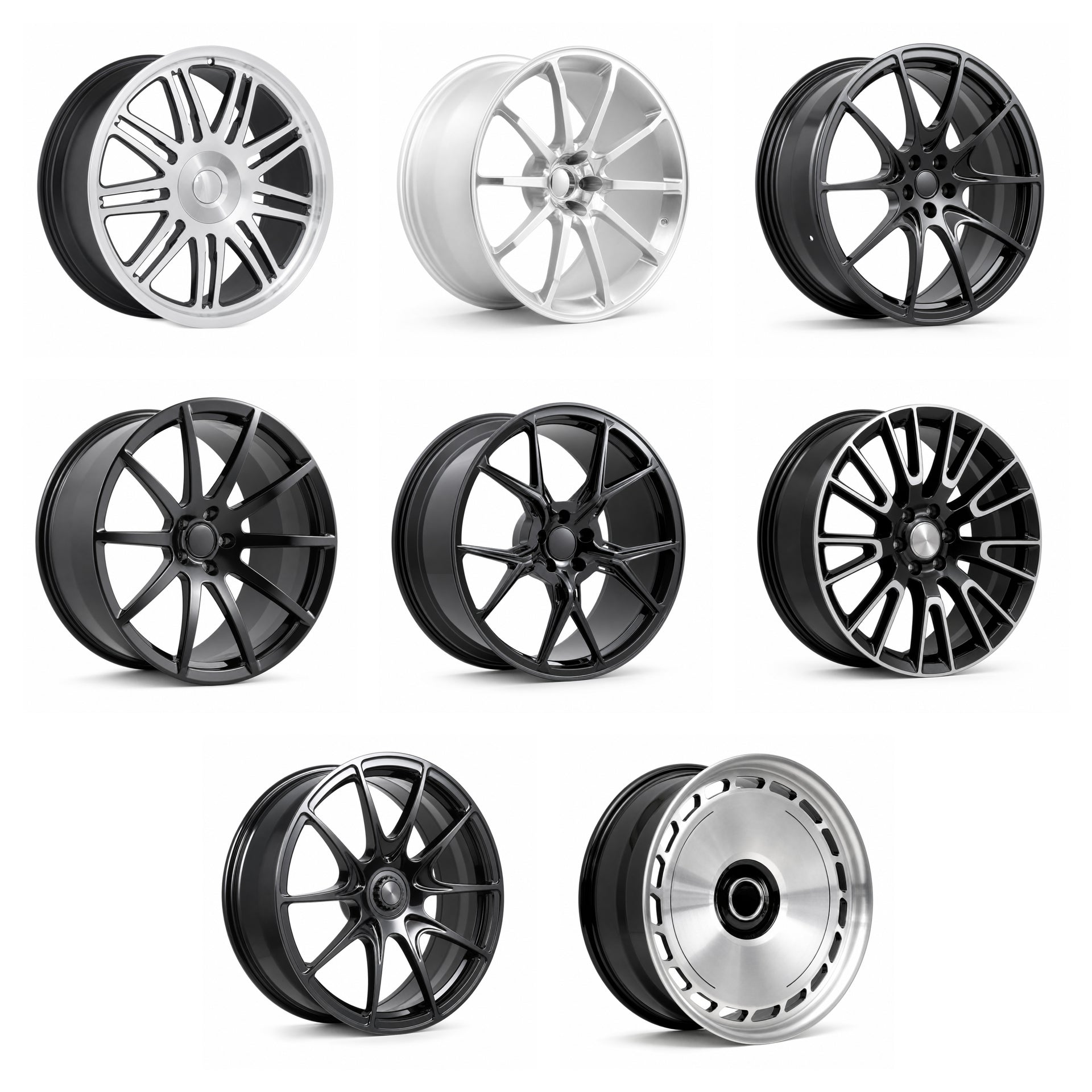 FORGED WHEELS RIMS for ALL CARS FORZA PERFORMANCE Mansory Style

We manufacture premium quality forged wheels rims for All Cars in any design, size, color.

THIS WHEEL DESIGN CAN BE CUSTOM-MADE FOR YOUR CAR IN ANY SIZE AND COLOR OPTIONS
Available in monoblock, 2-piece, 3-piece, duoblock, beadlock
3D wheel renderings are provided according to the exact dimensions and specifications requested by the client, ensuring proper fitment for their car prior to production
OPTIONS:

Brushed, polished, chrome, dual-col