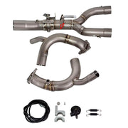 MANUAL VALVED TITANIUM MOTORCYCLE EXHAUST SYSTEM for BMW R1250GS R RS

Set include:

Header
2-1 Merge Collector
Manual Valve
Mid pipe


Material: Titanium (can be made in Stainless Steel)

NOTE: Professional installation is required.

FEATURES:

Engineered Digital prototyping using 3D CAD design software, each car model chassis has been 3D laser scanned in the factor
Factory run all test cars on Italian 1200HP Dyno machine, to make the best performance design of exhaust
CNC bending machine accurately bends 