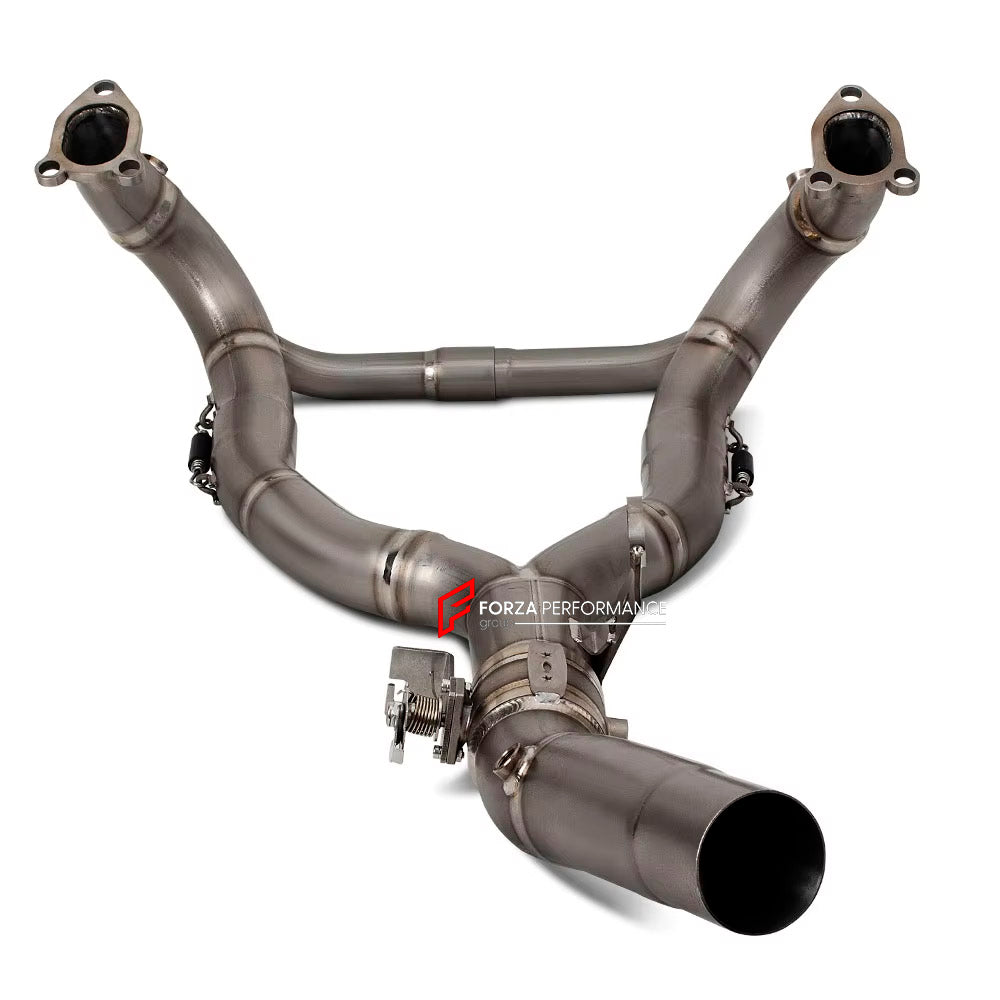 MANUAL VALVED TITANIUM MOTORCYCLE EXHAUST SYSTEM for BMW R1300GS R RS

Set include:

Header
2-1 Merge Collector
Manual Valve
Mid pipe


Material: Titanium (can be made in Stainless Steel)

NOTE:&nbsp;Professional installation is required.

FEATURES:

Engineered Digital prototyping using 3D CAD design software, each car model chassis has been 3D laser scanned in the factor
Factory run all test cars on Italian 1200HP Dyno machine, to make the best performance design of exhaust
CNC bending machine accurately b