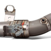 MANUAL VALVED TITANIUM MOTORCYCLE EXHAUST SYSTEM for BMW R1300GS R RS

Set include:

Header
2-1 Merge Collector
Manual Valve
Mid pipe


Material: Titanium (can be made in Stainless Steel)

NOTE:&nbsp;Professional installation is required.

FEATURES:

Engineered Digital prototyping using 3D CAD design software, each car model chassis has been 3D laser scanned in the factor
Factory run all test cars on Italian 1200HP Dyno machine, to make the best performance design of exhaust
CNC bending machine accurately b