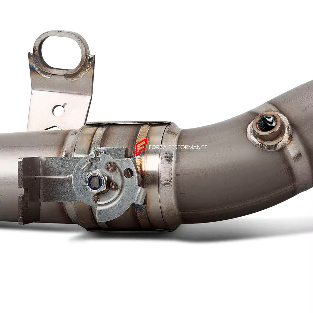 MANUAL VALVED TITANIUM MOTORCYCLE EXHAUST SYSTEM for BMW R1300GS R RS

Set include:

Header
2-1 Merge Collector
Manual Valve
Mid pipe


Material: Titanium (can be made in Stainless Steel)

NOTE:&nbsp;Professional installation is required.

FEATURES:

Engineered Digital prototyping using 3D CAD design software, each car model chassis has been 3D laser scanned in the factor
Factory run all test cars on Italian 1200HP Dyno machine, to make the best performance design of exhaust
CNC bending machine accurately b