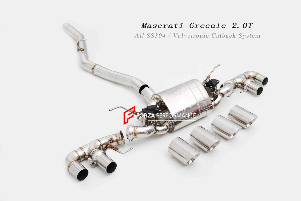 VALVED EXHAUST CATBACK MUFFLER FOR MASERATI GRECALE 2.0 2023