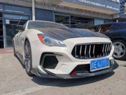 CARBON BODY KIT FOR MASERATI QUATTROPORTE 2013+  Set includes:  Front Bumper Hood Bonnet Side Fenders Side skirts Rear Bumper Spoiler Material: Carbon + Fiberglass