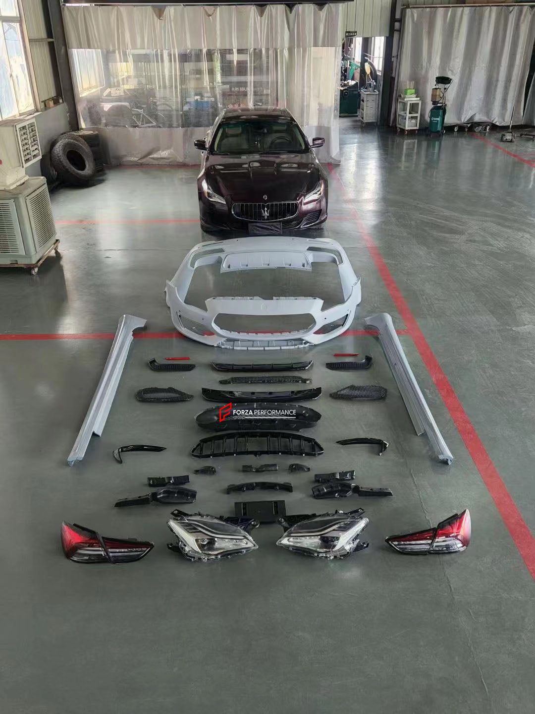 CONVERSION BODY KIT FOR MASERATI QUATTROPORTE 2013-2017 UPGRADE TO 2018-2022 TROFEO PERFOMANCE