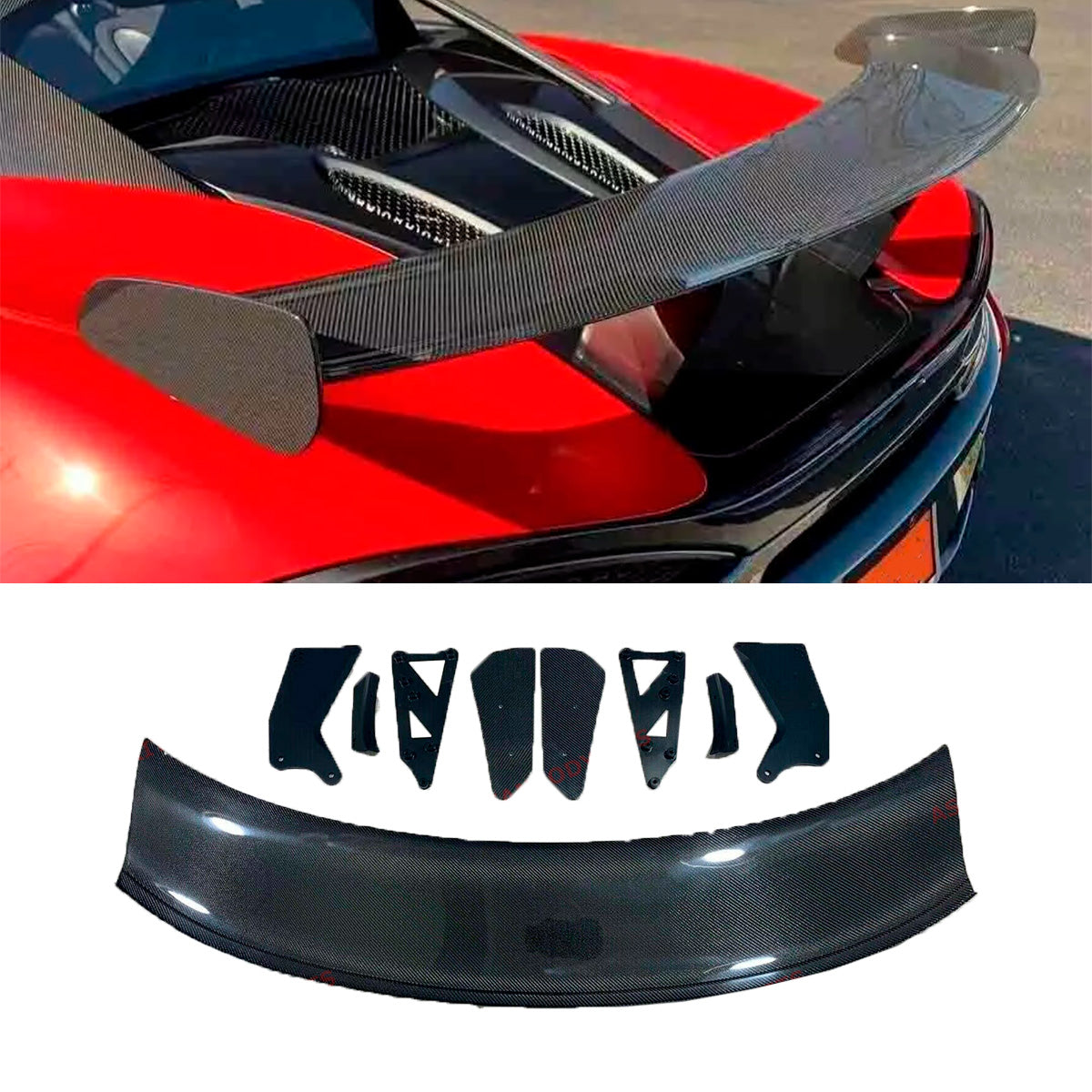 CARBON REAR WING SPOILER for MCLAREN 540C 570GT 570S to GT4